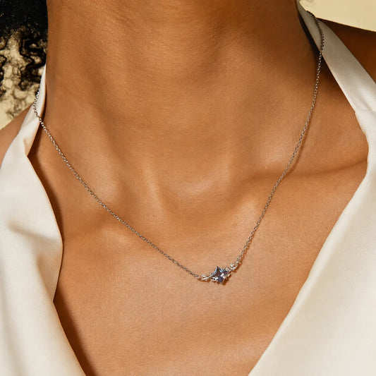 The Sylvara Lab-Grown Alexandrite Vine Necklace