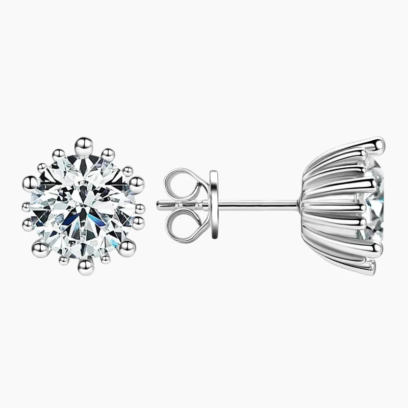 Fireworks Moissanite Stud Earrings