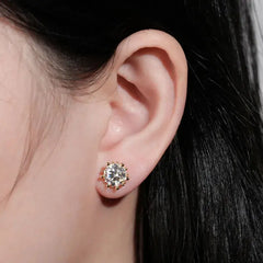 Fireworks Moissanite Stud Earrings