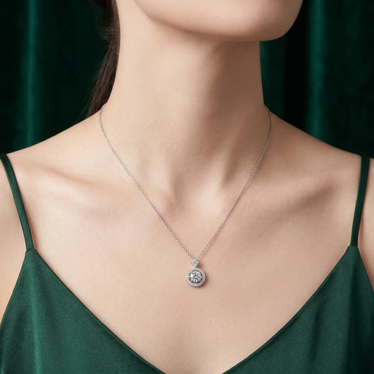 Star Orbit Dancing Moissanite Necklace