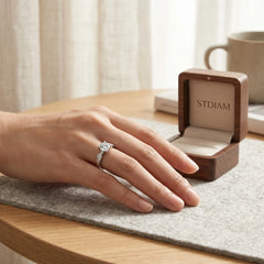 Four-prong Round Cut Moissanite Ring