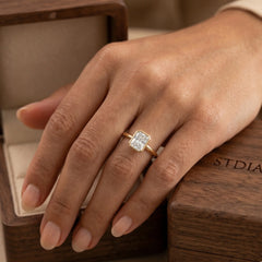 Queen Setting Radiant Moissanite Ring
