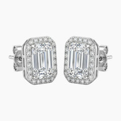 Square Moissanite Stud Earrings