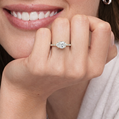 Radiant East-West Pear Moissanite Ring 0.8ct Luxury Pave Band - 18K Gold Plated