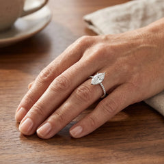 Viviana Three-Quarter Coverage Moissanite Ring