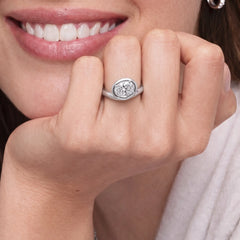 Évrelle 2 Carat Oval Chunky Sculptural Moissanite Ring