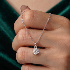 Eternal Sparkle 6-Prong Moissanite Statement Necklace
