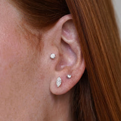 Marquise Moissanite Stud Earrings
