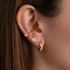 Pear Cut Moissanite Stud Earrings