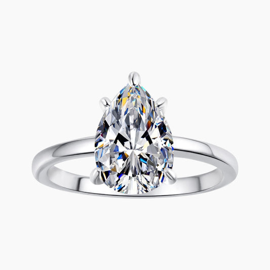Teardrop Shape Moissanite Ring