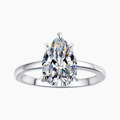 Teardrop Shape Moissanite Ring