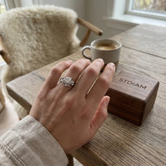 The Sovereign Dewdrop Moissanite Pear-Cut Stacking Set