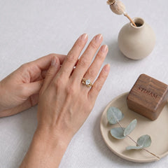Radiant Oval Moissanite Masterpiece Leaf Vine Ring Set