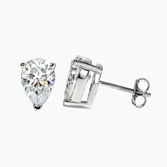Pear Shape Moissanite Stud Earrings