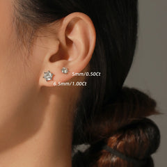 Classic Six-prong Moissanite Stud Earrings