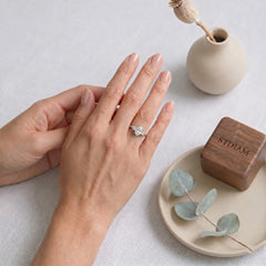 Adjustable Oval Cut Moissanite Ring