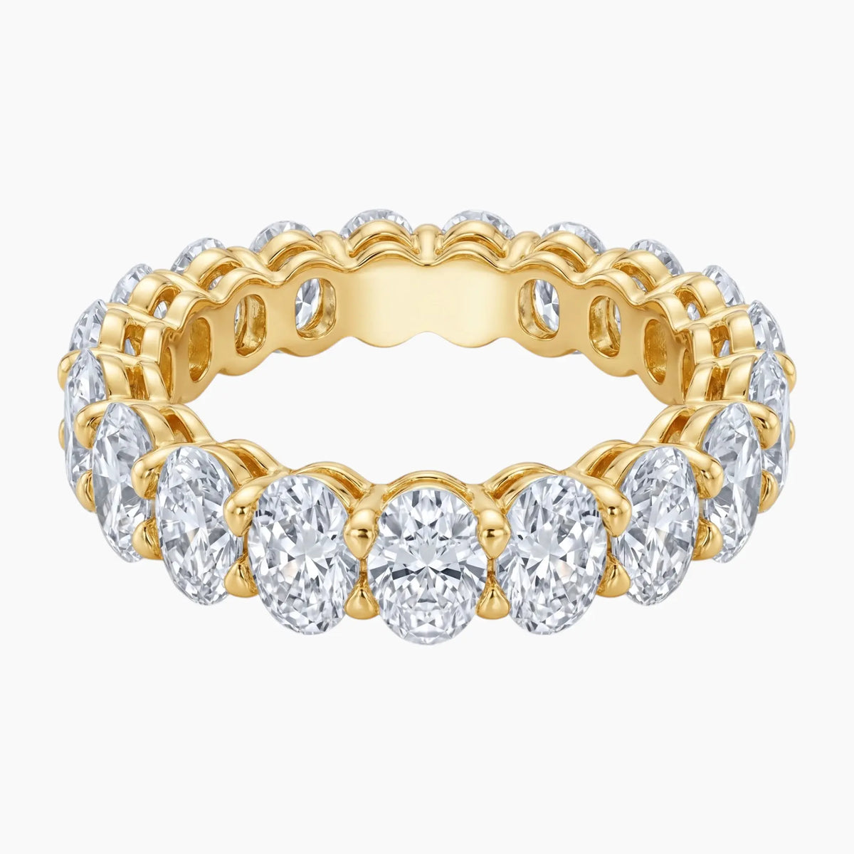 Gilded Cascade Oval Cut Moissanite Statement Ring