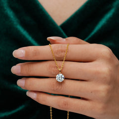 Eternal Sparkle 6-Prong Moissanite Statement Necklace