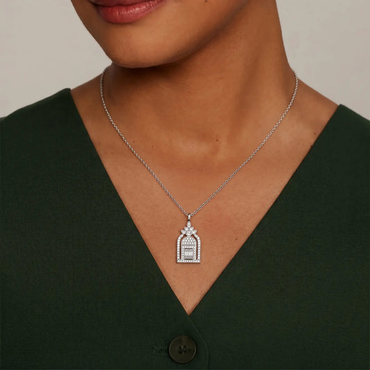 Door of Happiness Moissanite Necklace