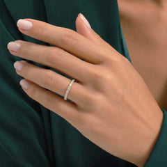 Ballad Three-Quarter Coverage Lab Moissanite Ring