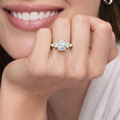 Five Stones Radiant Moissanite Ring