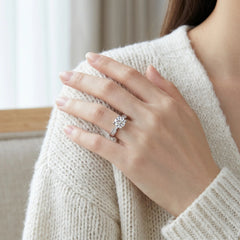 Four-prong Round Cut Moissanite Ring