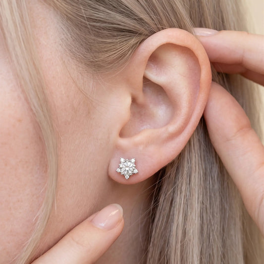 Star Moissanite Stud Earrings