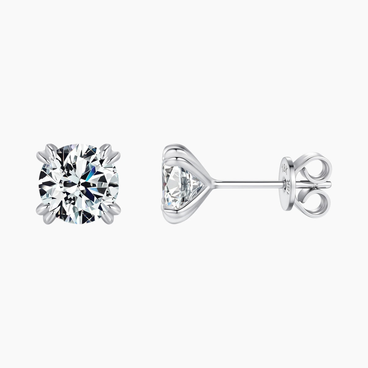 Classic Four-prong Moissanite Stud Earrings