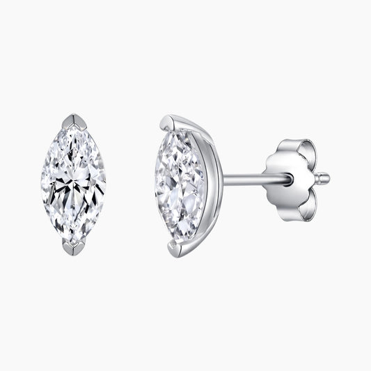 Marquise Moissanite Stud Earrings
