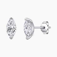 Marquise Moissanite Stud Earrings