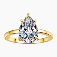 Teardrop Shape Moissanite Ring