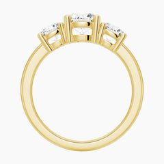 Celestial Glow Moissanite 3-Stone Ring