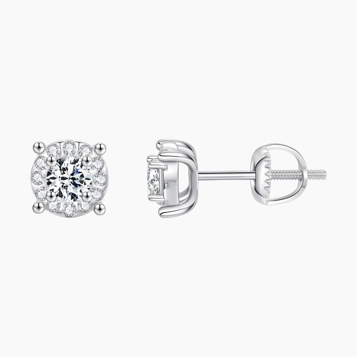 Classic Four-prong Moissanite Stud Earrings