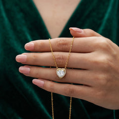 Lumina Radiant Heart Moissanite Pendant Necklace
