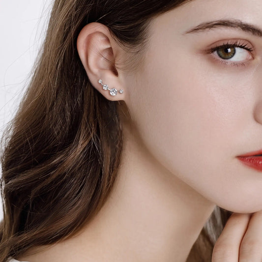 Gypsophila Moissanite Stud Earrings