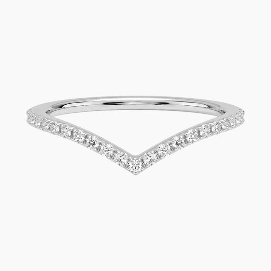 V-Shaped Moissanite Ring