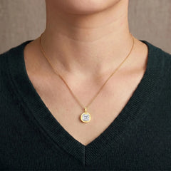 Vélora 3.5 Carat Asscher-Cut Moissanite Bold Bezel Necklace
