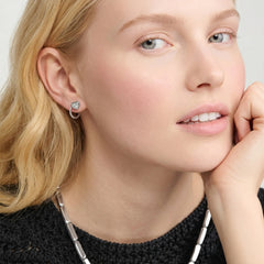 Classic Bezel Set Heart Cut Brilliant Moissanite Stud Earrings
