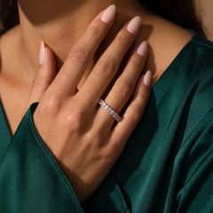 Gilded Cascade Oval Cut Moissanite Statement Ring