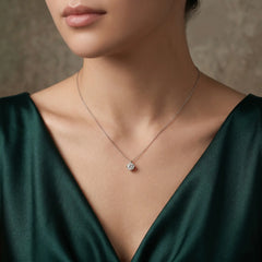 Timeless Brilliance Classic 4-Prong Solitaire Moissanite Necklace