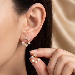 Round Moissanite Stud Earrings