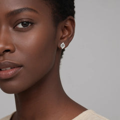 Whirlwind-shaped Moissanite Stud Earrings