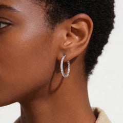Circle Moissanite Stud Earrings