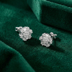 Luxurious Hexagon Moissanite Stud Earrings
