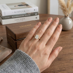 Petite Twisted Vine Radiant Moissanite Ring