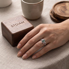 Sylvarenne Oval Moss Agate Woodland Ring Set