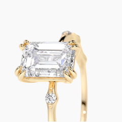 Wilma Emerald Cut Moissanite Ring