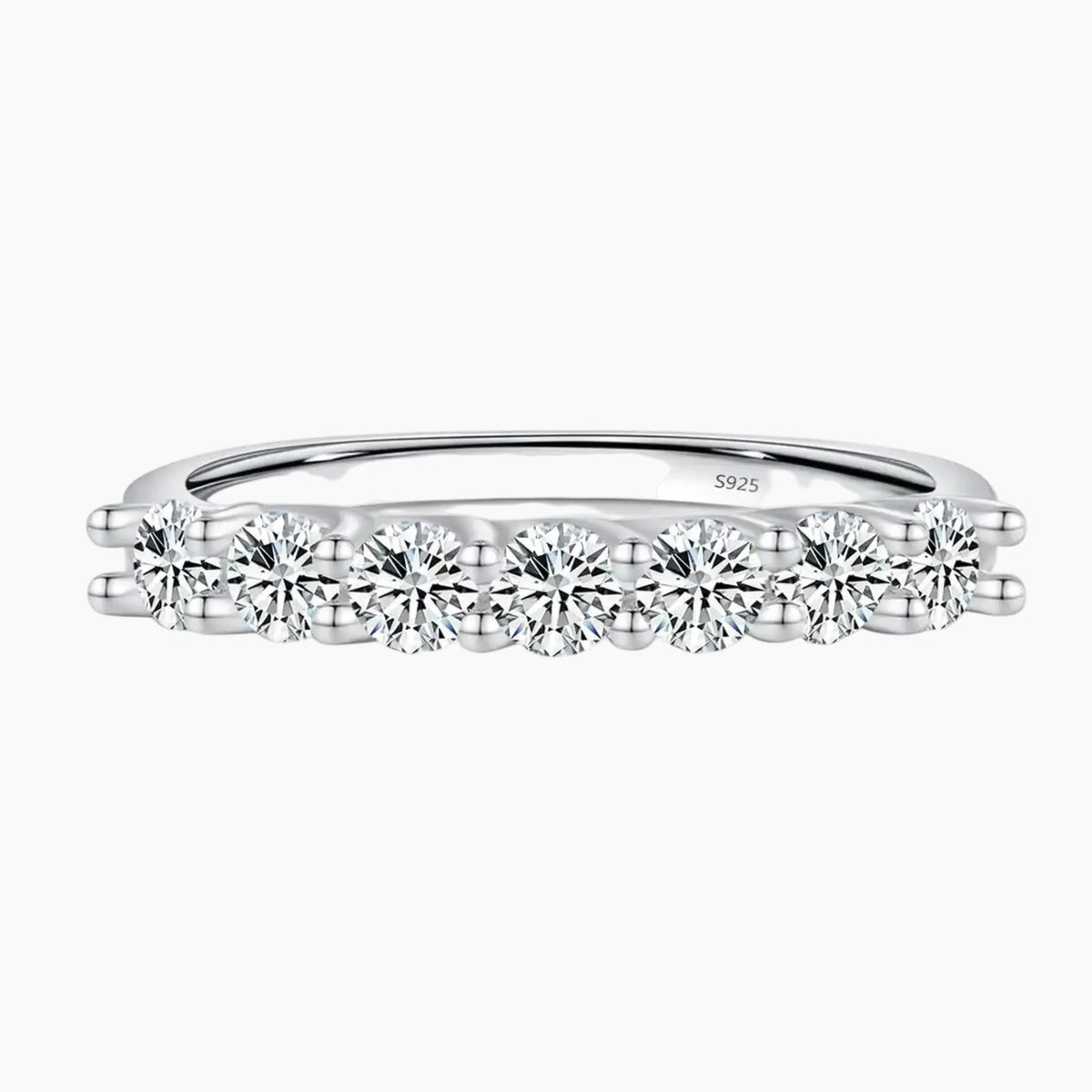 7 Stones Moissanite Ring