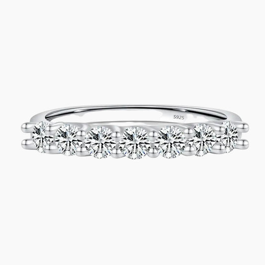 7 Stones Moissanite Ring
