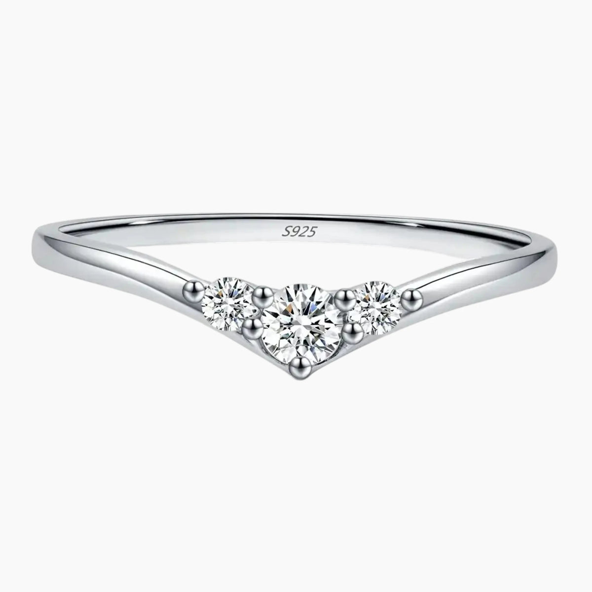 Arrow-shaped Stacked Moissanite Rings
